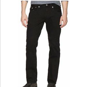 True Religion Mens jeans Straight W/ Flap in Jet Black